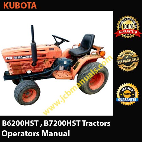 Kubota B6200HST , B7200HST Tractors Operators Manual