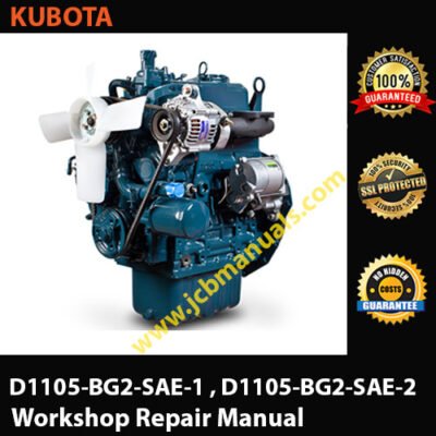 Kubota D1105-BG2-SAE-1 , D1105-BG2-SAE-2 Diesel Engine Parts Manual