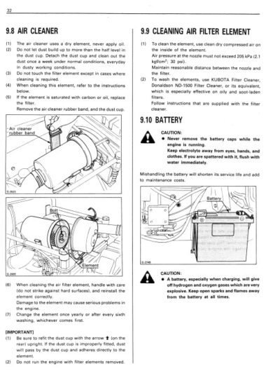 kubota f2000 service manual