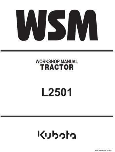 kubota l2501 service manual