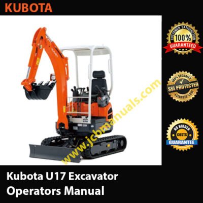 Kubota U17 Excavator Operators Manual