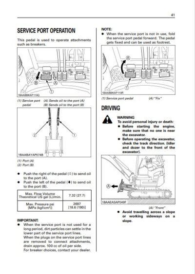 Kubota U17 Excavator Operators Manual - Image 2