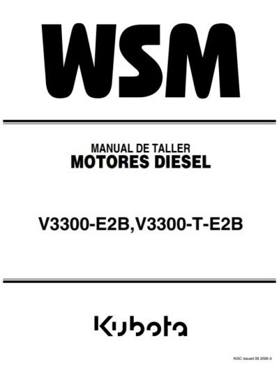 Kubota V3300-E2B , V3300-T-E2B Diesel Engine Workshop Manual - Image 2