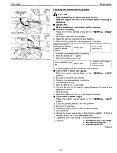 Kubota ZD 221 Tractor Workshop Manual - Image 4