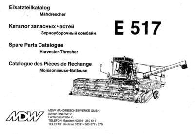 Harvester mdw E517 Harvester Parts Manual - Image 2