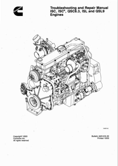 Cummins ISC, QSC, ISL, QSL Engines Troubleshooting & Repair Manual - Image 2