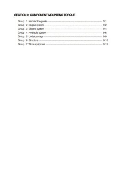 Hyundai HX300L Crawler Excavator Workshop Manual - Image 5