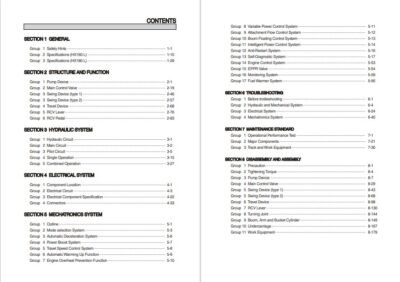 Hyundai HX160, HX180L Crawler Excavator Workshop Manual - Image 4