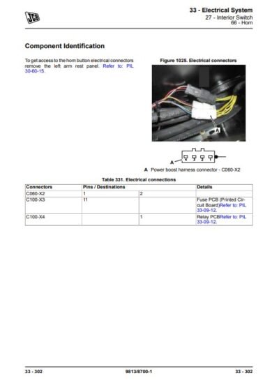 jcb electrical schematic