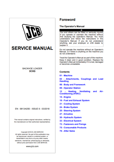 jcb 3cxg service manual pdf