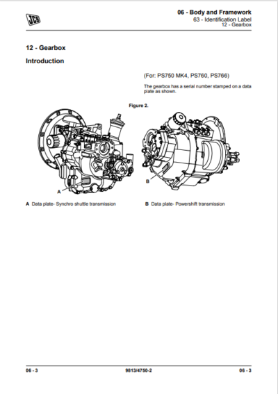 jcb transmission ps760