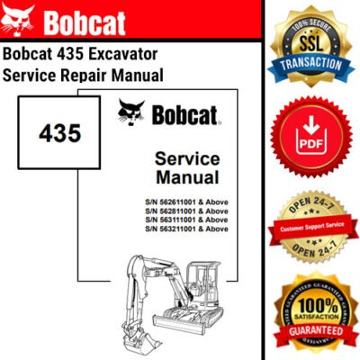 Bobcat 435 Excavator Service Repair Manual