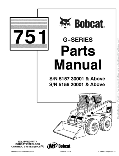 bobcat 751 parts manual pdf