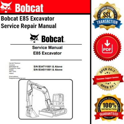 bobcat e85 service manual bobcat service manual