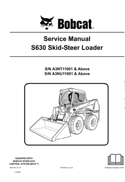 bobcat s630 service manual pdf