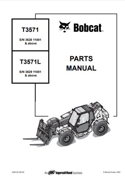 Bobcat T3571, T3571L Telescopic Handler Service Repair Manual - Image 2