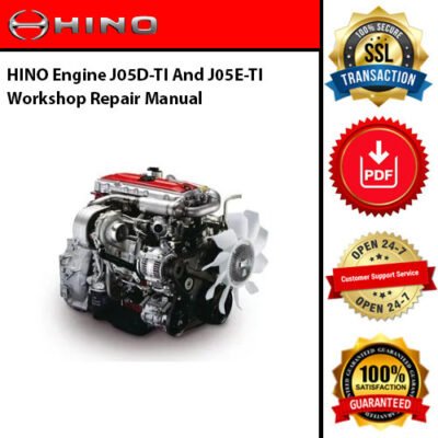 HINO Engine J05D-TI and J05E-TI Service Workshop Manual