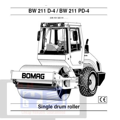 Operating and maintenance manual for the Bomag BW211D-4, detailing essential procedures and specifications