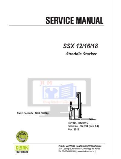 Clark-Straddle-Stacker-SSX-12-16-18-Service-Repair-Manual