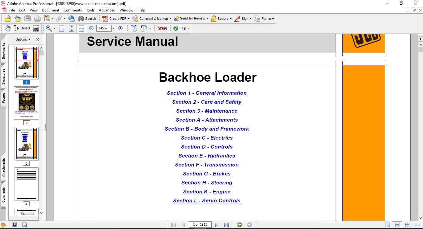 JCB 3CX Service Manual 1