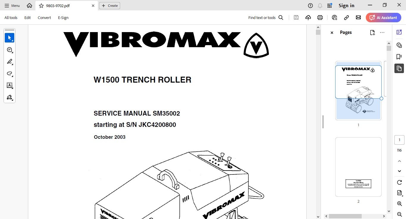 Vibromax service manual