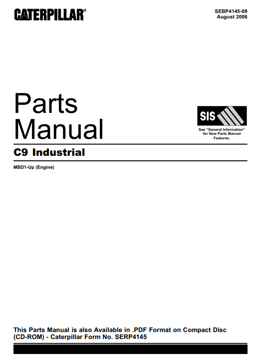 Caterpillar C15 Standby Generator Set Parts Manual 2 Caterpillar C15 Standby Generator Set Parts Manual - Image 2