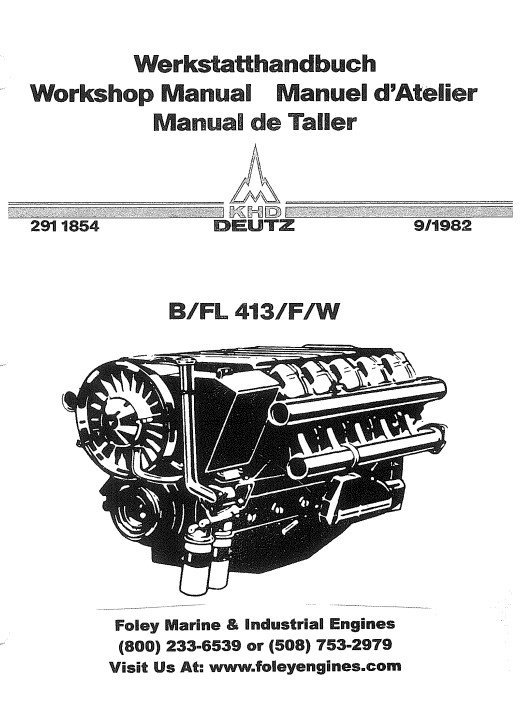Deuts B/FL 413/f/W Engine Workshop Repair Manual 3 Deuts B/FL 413/f/W Engine Workshop Repair Manual - Image 3