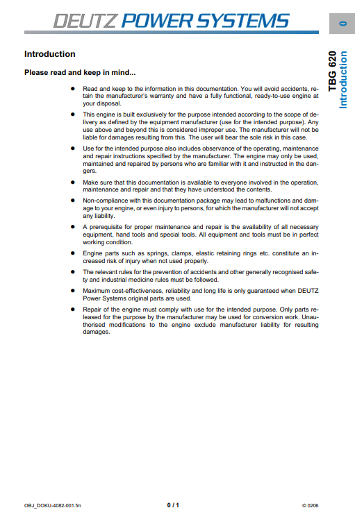Deutz TBG 620 Engine Operation Manual 3 Deutz TBG 620 Engine Operation Manual - Image 3