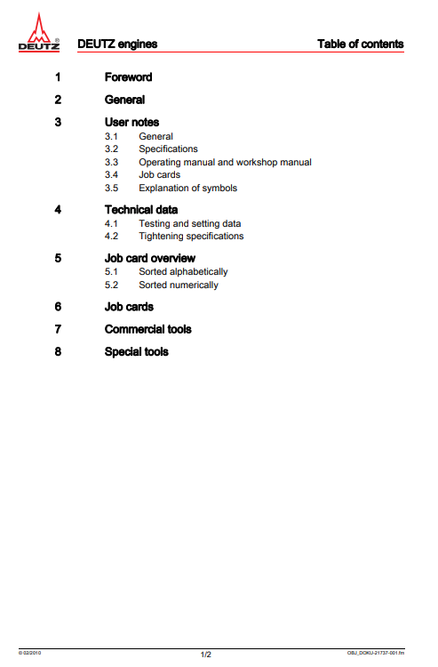Deutz TCD 2013 2V Engine Workshop Repair Manual 3 Deutz TCD 2013 2V Engine Workshop Repair Manual - Image 3