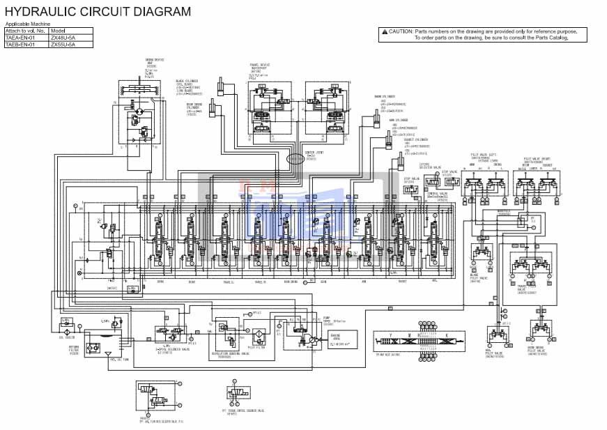 Hitachi ZX55U-5A Excavator Diagrams 2 Hitachi ZX55U-5A Excavator Diagrams - Image 2
