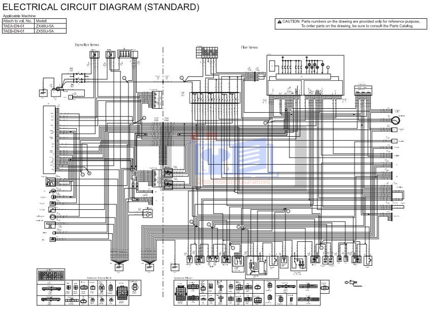Hitachi ZX55U-5A Excavator Diagrams 3 Hitachi ZX55U-5A Excavator Diagrams - Image 3