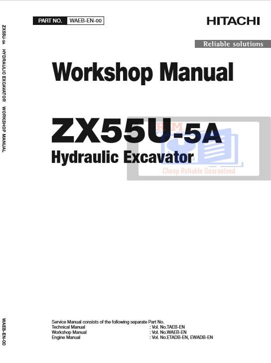 Hitachi ZX55U-5B Excavator Workshop Manual and Diagrams 2 Hitachi ZX55U-5B Excavator Workshop Manual and Diagrams - Image 2