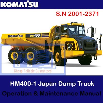 Komatsu HM400-2 Japan Dump Truck Operation and Maintenance Manual