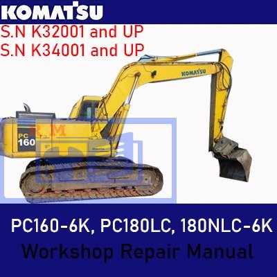 Komatsu PC160-6K, PC180LC, 180NLC-6K Workshop Repair Manual