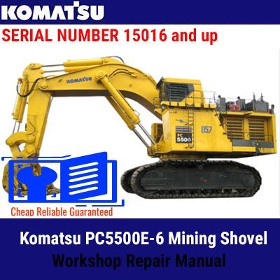 Komatsu PC5500E-6 Mining Shovel Workshop Repair Manual