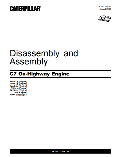Caterpillar C7 On-highway Engine Disassembly and Assembly Manual 2 Caterpillar C7 On-highway Engine Disassembly and Assembly Manual - Image 2