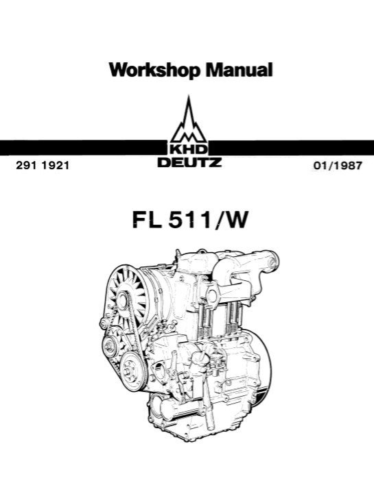 Deutz Engine FL511-W Workshop Repair Manual 2 Deutz Engine FL511-W Workshop Repair Manual - Image 2
