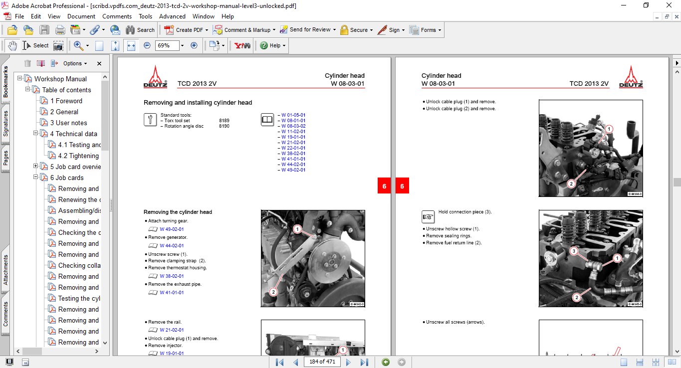 Deutz TCD 2013 2V Engine Workshop Repair Manual 6 Deutz TCD 2013 2V Engine Workshop Repair Manual - Image 6