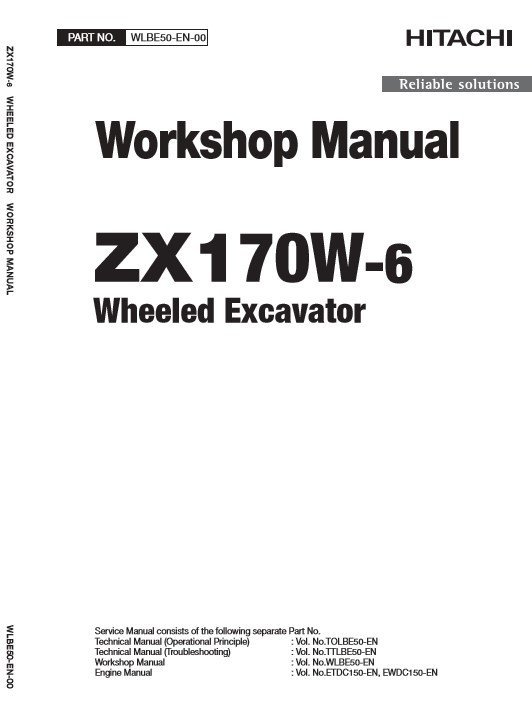 Hitachi ZX170W-6 Workshop Manual and Diagrams 2 Hitachi ZX170W-6 Workshop Manual and Diagrams - Image 2