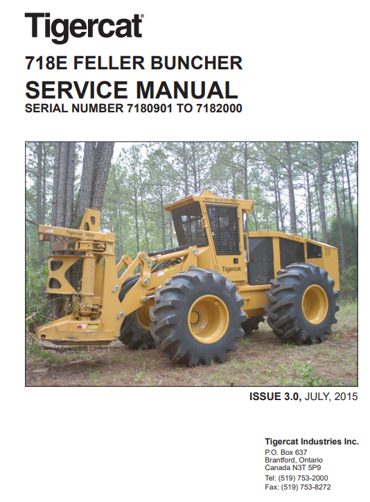 Tigercat 718E Feller Buncher Service Repair Manual 2 Tigercat 718E Feller Buncher Service Repair Manual - Image 2
