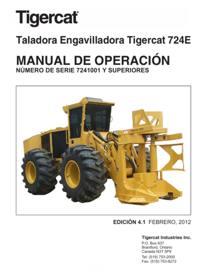 Tigercat 724E Feller Buncher Operator's Manual - Image 2