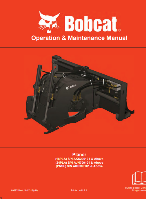 Bobcat Planer Operation & Maintenance Manual 2 bobcat service manual free