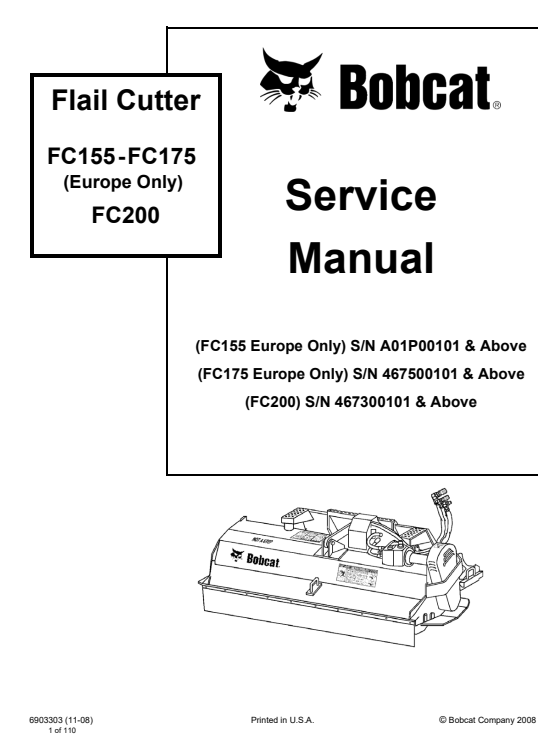 Bobcat Flail Cutter Service Repair Manual 2 bobcat flail cutter attachment