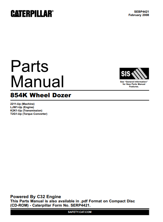 Caterpillar 854K Wheel Dozer Parts Manual 2 Caterpillar 854K Wheel Dozer Parts Manual - Image 2