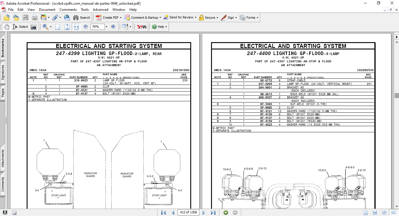 Caterpillar 994F Wheel Loader Parts Manual 3 Caterpillar 994F Wheel Loader Parts Manual - Image 3