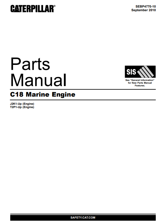 Caterpillar C18 Marine Engine Parts Manual 2 Caterpillar C18 Marine Engine Parts Manual - Image 2