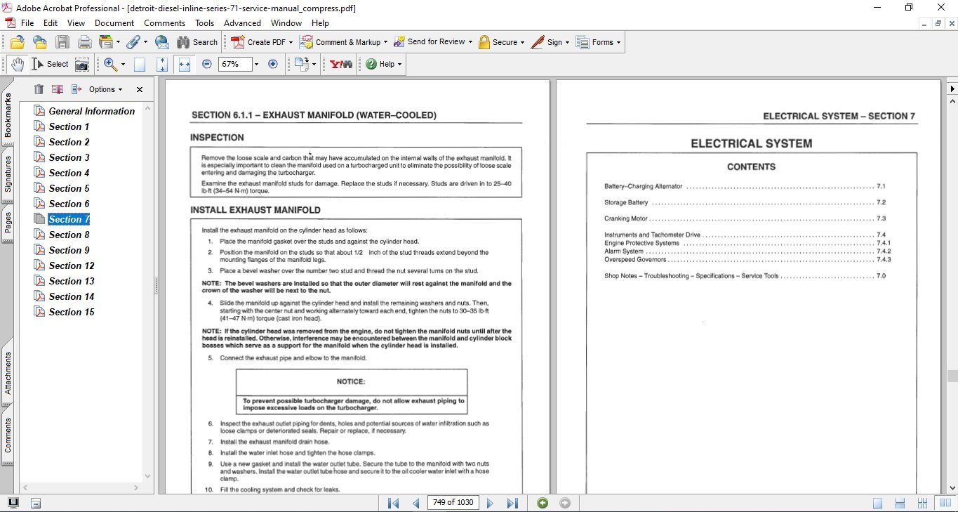 Detroit Diesel Inline Series 71 Engine Service Repair Manual 4 Detroit Diesel Inline Series 71 Engine Service Repair Manual - Image 4