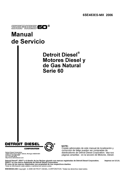 Detroit Diesel Series 60 Diesel and Natural Gas Service Repair Manual 2 Detroit Diesel Series 60 Diesel and Natural Gas Service Repair Manual - Image 2