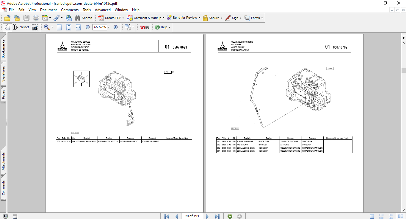 Deutz BF4M1013C Engine Parts Catalog 3 Deutz BF4M1013C Engine Parts Catalog - Image 3