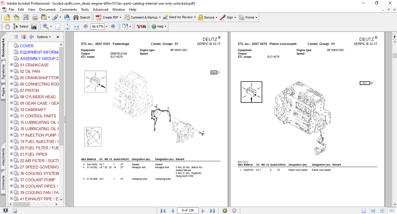 Deutz BF6M1013EC Engine Parts Catalog 4 Deutz BF6M1013EC Engine Parts Catalog - Image 4